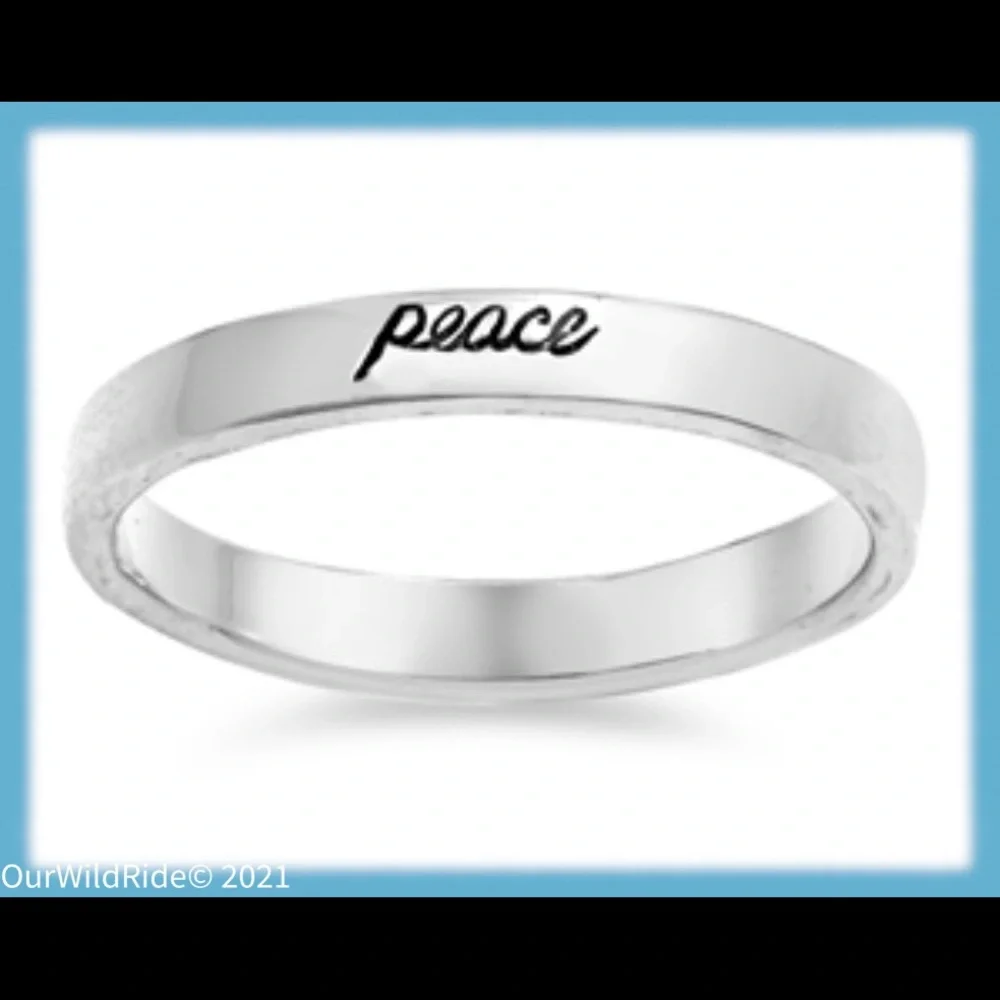 Sterling Silver Peace‎ Ring
